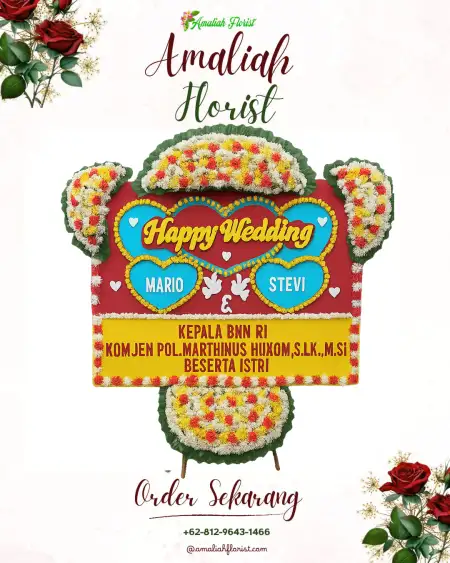 Papan Bunga Pernikahan Kalipucang Kulon